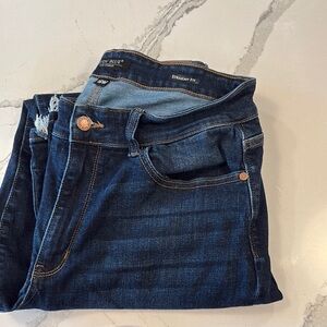 Judy Blue Dark Indigo Straight Fit Jeans non distressed, ripped hem 16w EUC